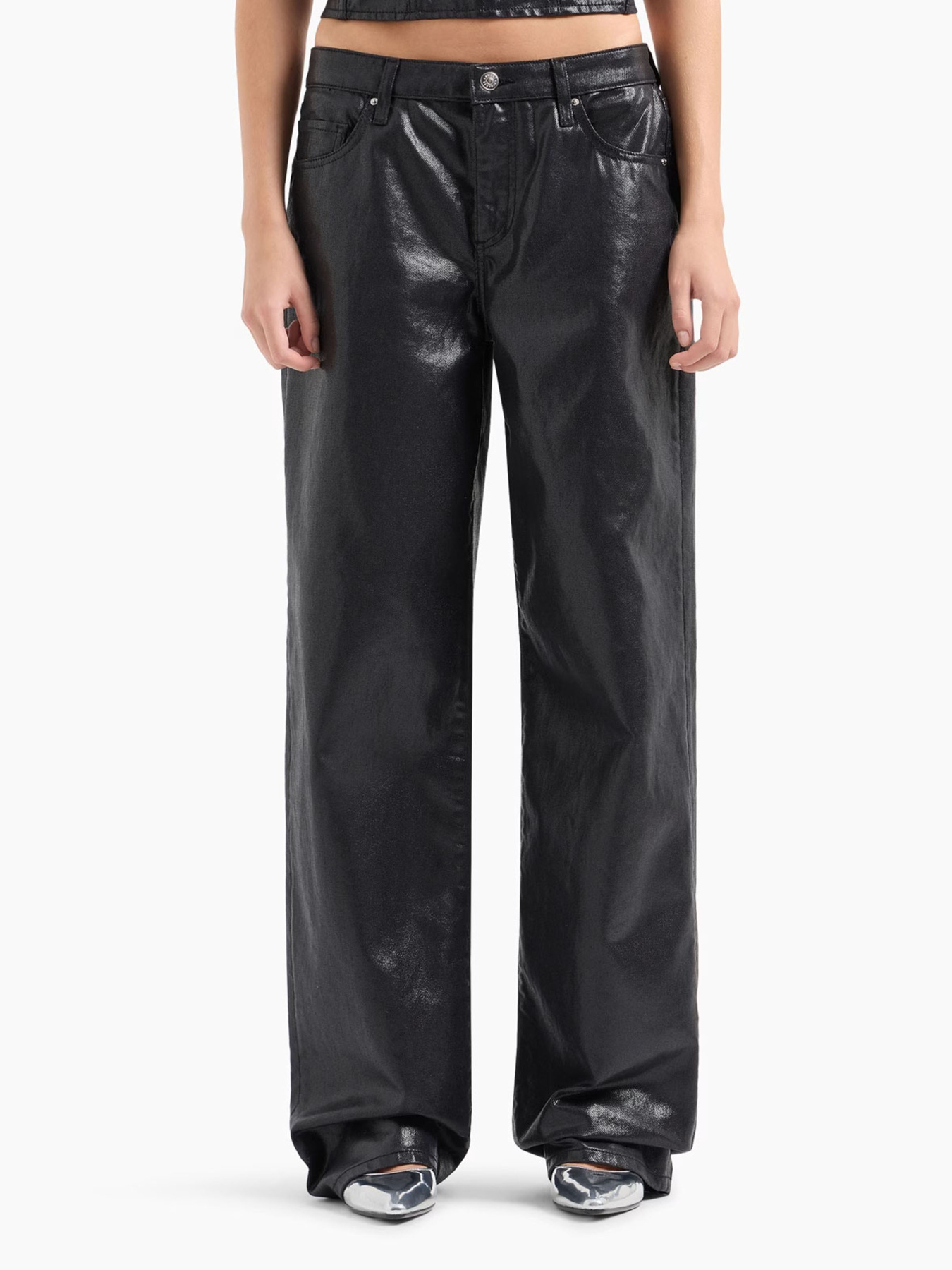 Широкие джинсы Armani Exchange Black Edition модель XW000056-AF10212-MC002 Фото