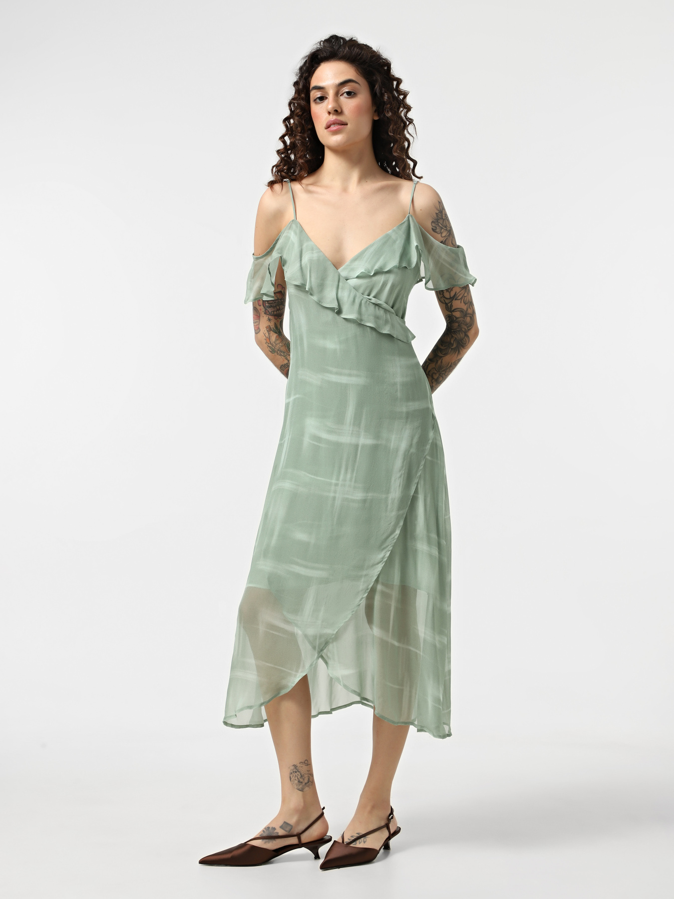 Платье миди Armani Exchange модель XW000181-AF12051-F7037 Фото