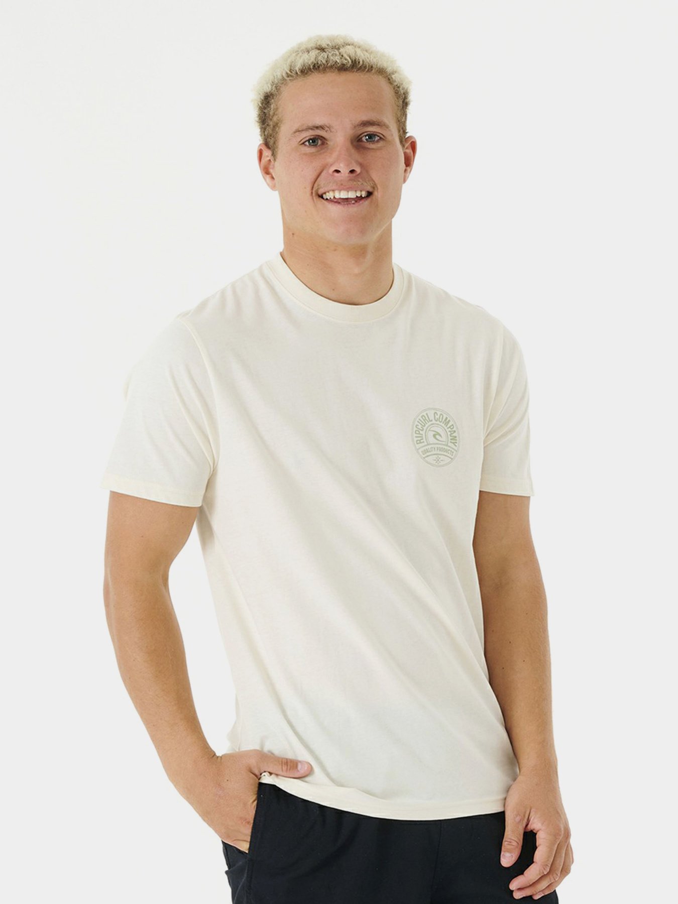 Футболка Rip Curl Stapler модель 03PMTE-3021 Бежевий Футболка Rip Curl Stapler модель 03PMTE-3021 Бежевий Фото