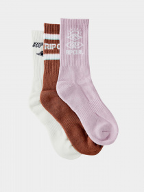 Набір шкарпеток Rip Curl модель 001WSO-9629 Коричневий Набір шкарпеток Rip Curl модель 001WSO-9629 Коричневий Фото