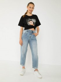 Джинсы мом Reporter Young модель 233-0110G-28-002-1 Фото