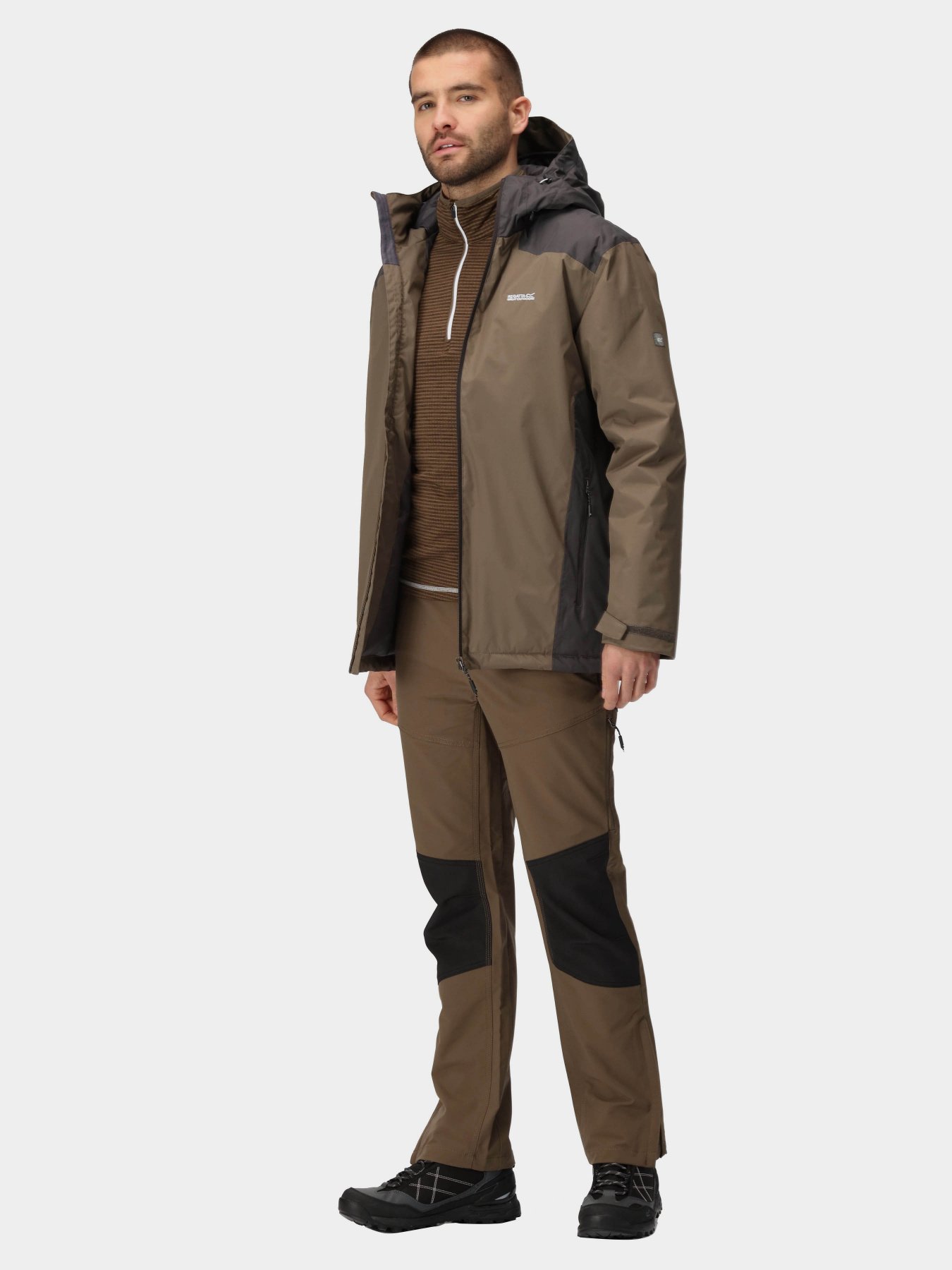 Демисезонная куртка Regatta Thornridge II модель RMP281-IAK Хакі, чорний Фото