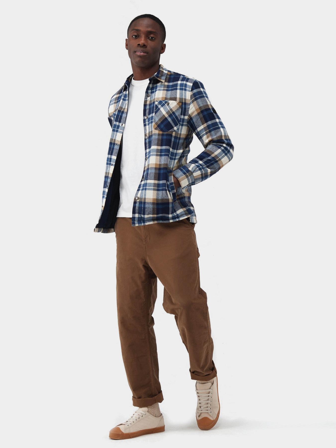 Сорочка повсякденна Regatta Thamos модель RMS155-E9R Синій, білий Сорочка повсякденна Regatta Thamos модель RMS155-E9R Синій, білий Фото