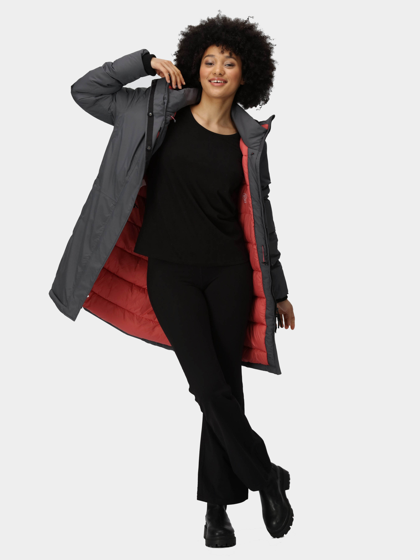 Зимова куртка Regatta Yewbank III модель RWP384-GM6 Сірий, червоний Фото