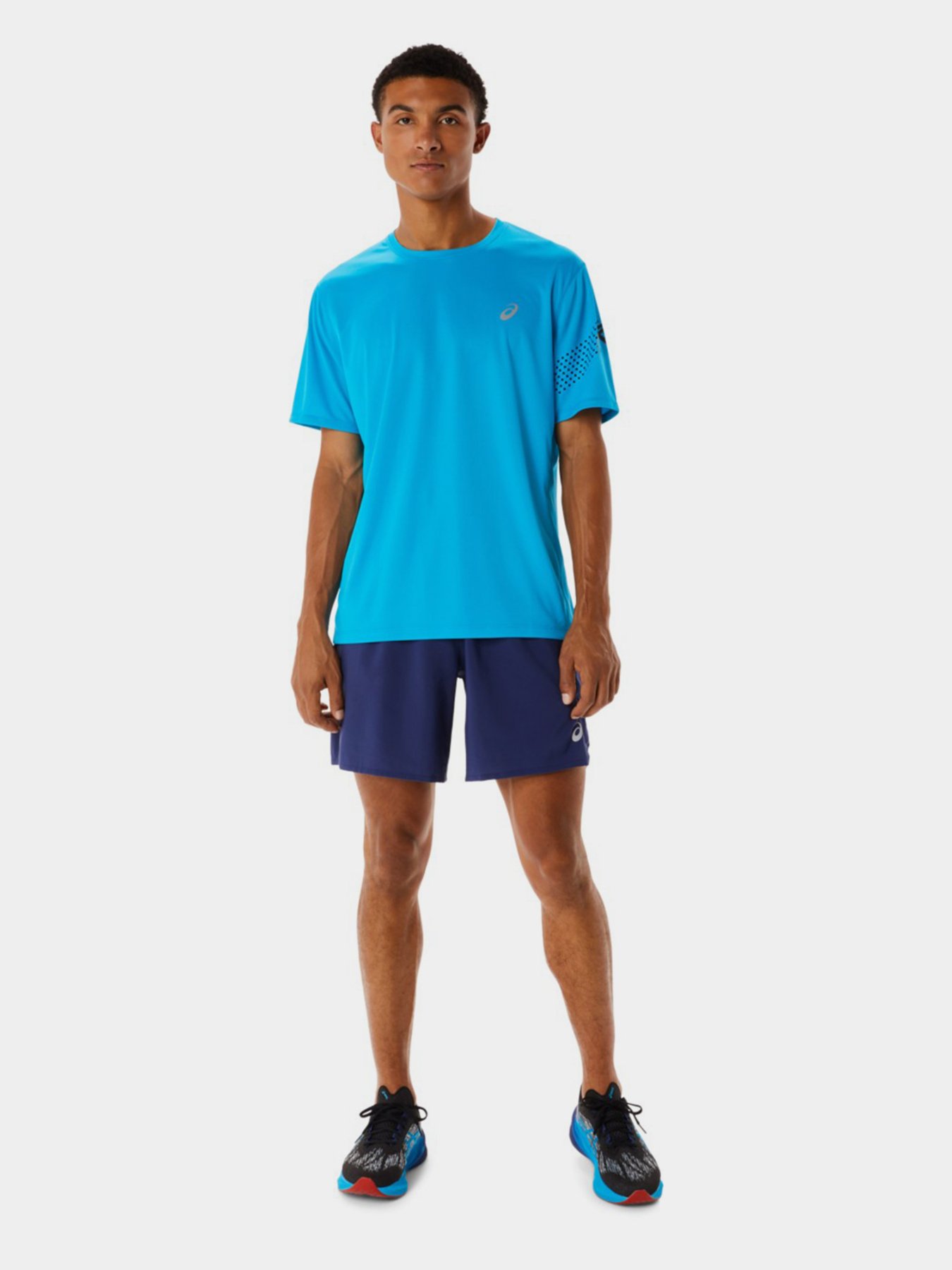 Футболка спортивна Asics Icon Ss модель 2011C734-403 Синій, чорний Фото