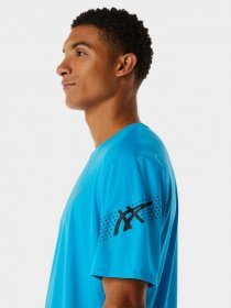 Футболка спортивна Asics Icon Ss модель 2011C734-403 Синій, чорний Фото