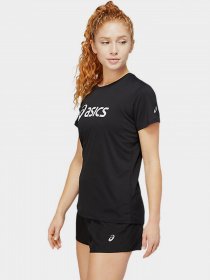 Футболка спортивная Asics Core модель 2012C330-001 Чорний, білий Фото