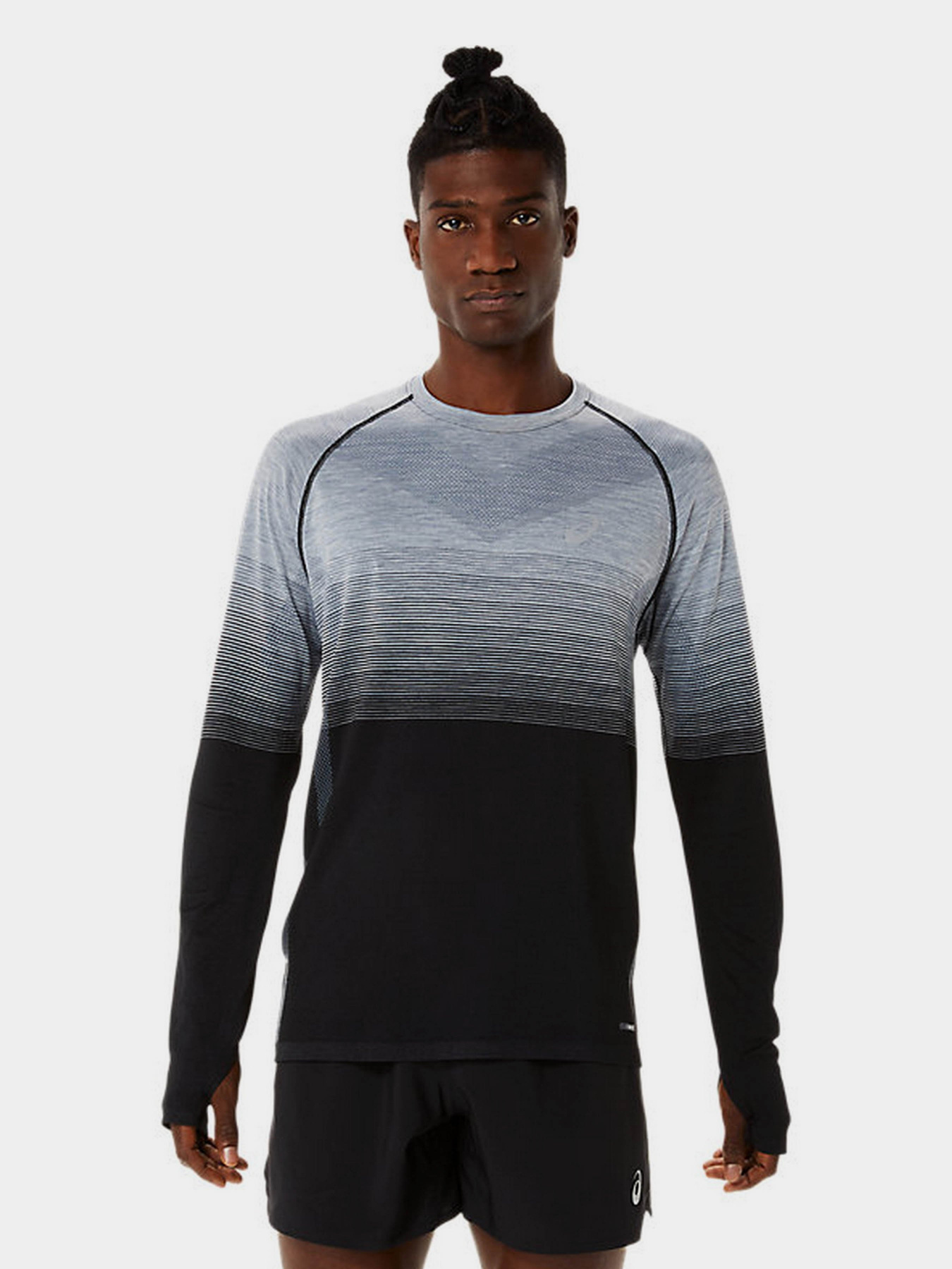 Лонгслив Asics Seamless модель 2011C394-002 Чорний, сірий Лонгслив Asics Seamless модель 2011C394-002 Чорний, сірий Фото
