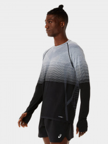 Лонгслив Asics Seamless модель 2011C394-002 Чорний, сірий Лонгслив Asics Seamless модель 2011C394-002 Чорний, сірий Фото