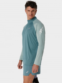 Лонгслив Asics Icon Ls 1/2 Zip модель 2011C732-401 Зелений Фото