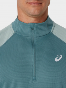 Лонгслив Asics Icon Ls 1/2 Zip модель 2011C732-401 Зелений Фото