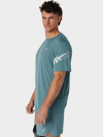 Футболка Asics Icon Ss модель 2011C734-406 Бірюзовий, білий Фото
