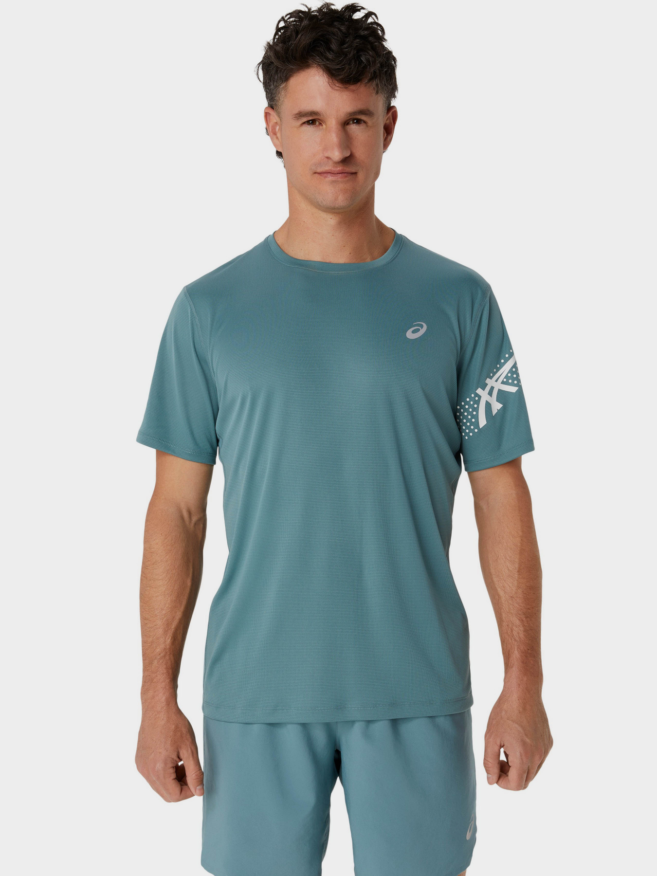 Футболка Asics Icon Ss модель 2011C734-406 Бірюзовий, білий Фото