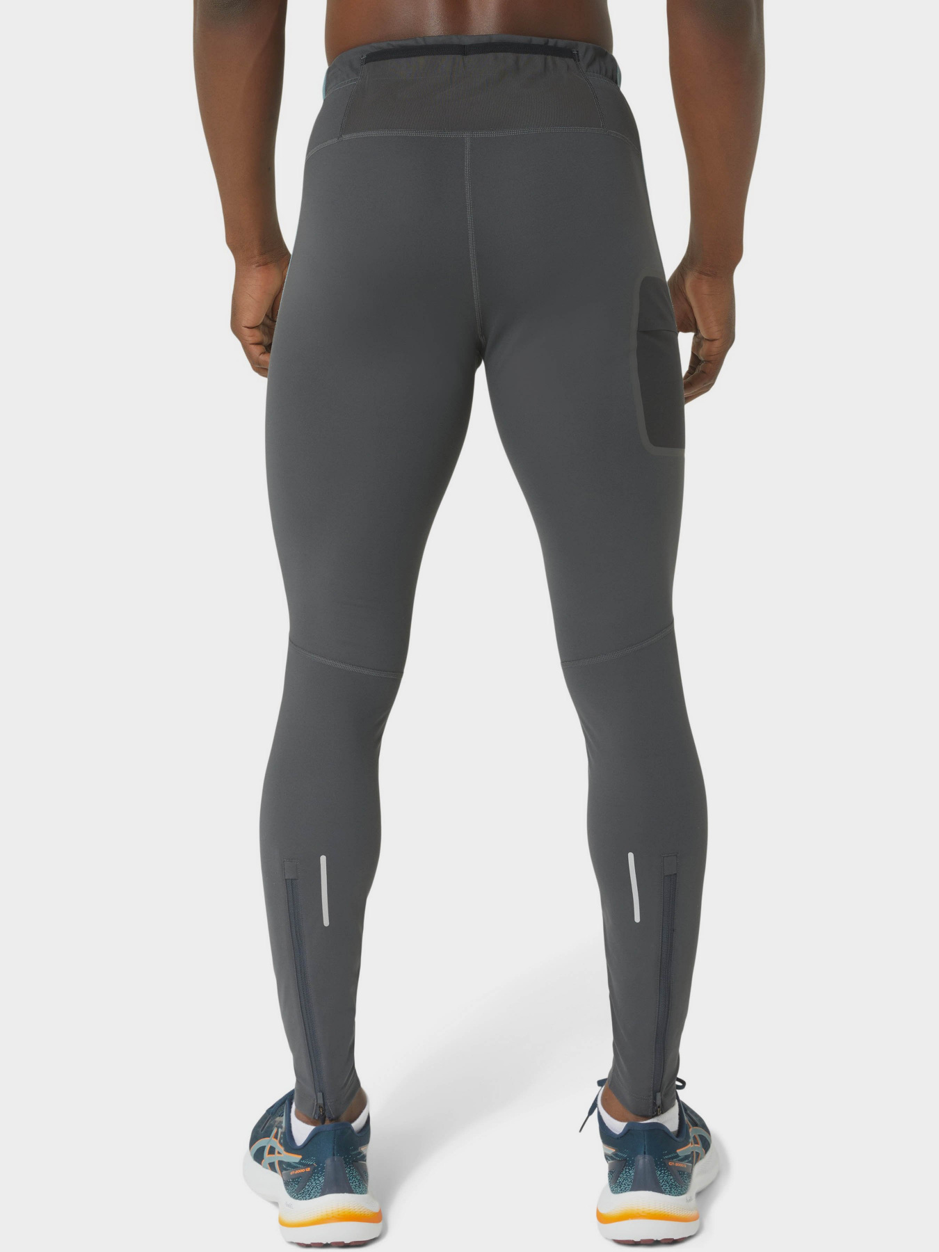 Тайтсы Asics Winter Run Tight модель 2011C881-020 Сірий, бірюзовий Фото