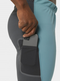 Тайтсы Asics Winter Run Tight модель 2011C881-020 Сірий, бірюзовий Фото