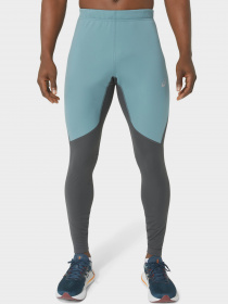 Тайтсы Asics Winter Run Tight модель 2011C881-020 Сірий, бірюзовий Фото