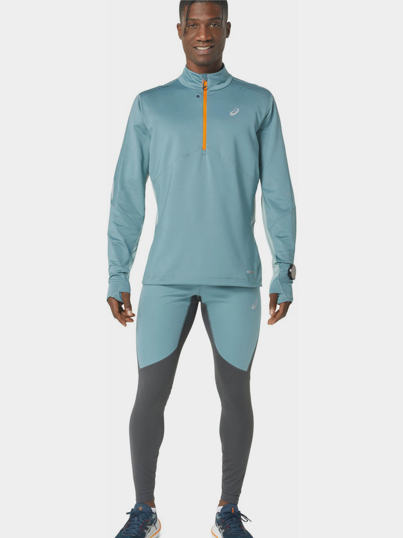 Тайтси Asics Winter Run Tight модель 2011C881-020 Сірий, бірюзовий Фото