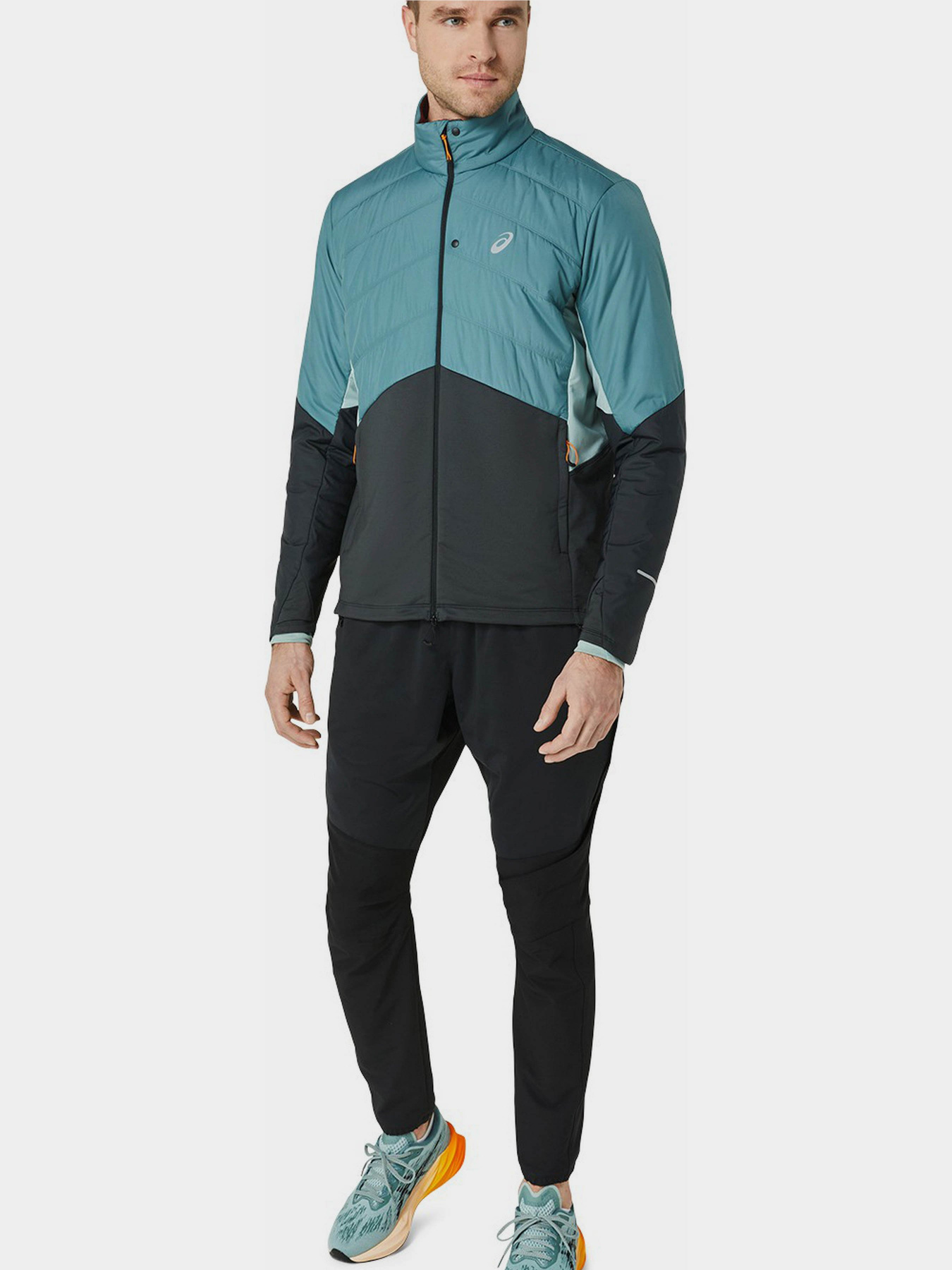 Вітровка Asics Winter Run модель 2011C883-400 Бірюзовий, сірий Фото