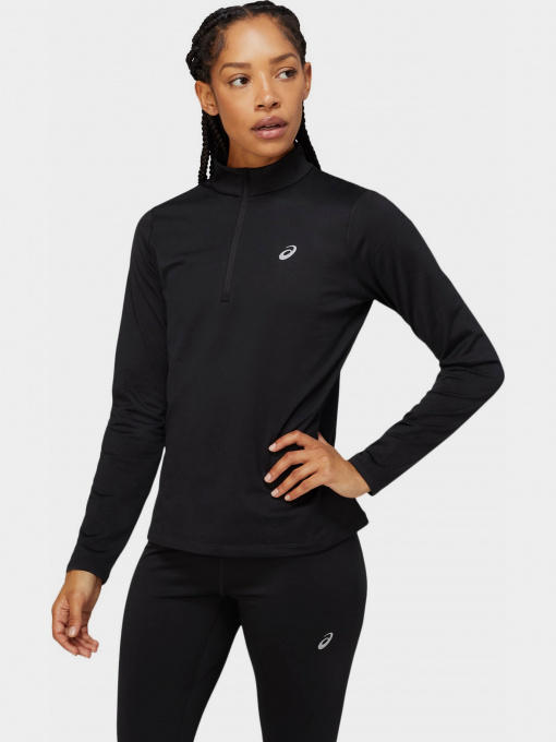 Лонгслив Asics Core Ls 1/2 Zip Winter модель 2012C343-001 Чорний Фото