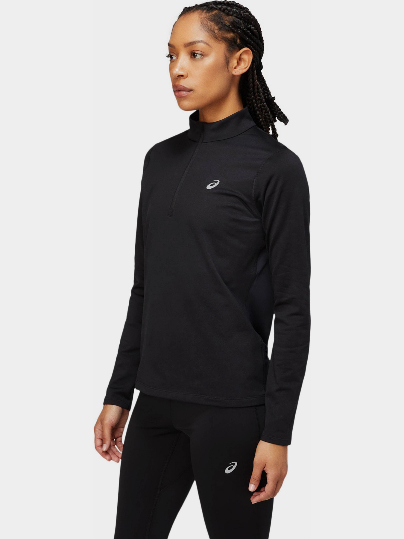 Лонгслів Asics Core Ls 1/2 Zip Winter модель 2012C343-001 Чорний Фото