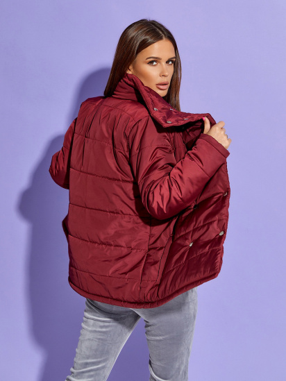 Демісезонна куртка ISSA Plus модель SA-311_burgundy — фото 3 - INTERTOP