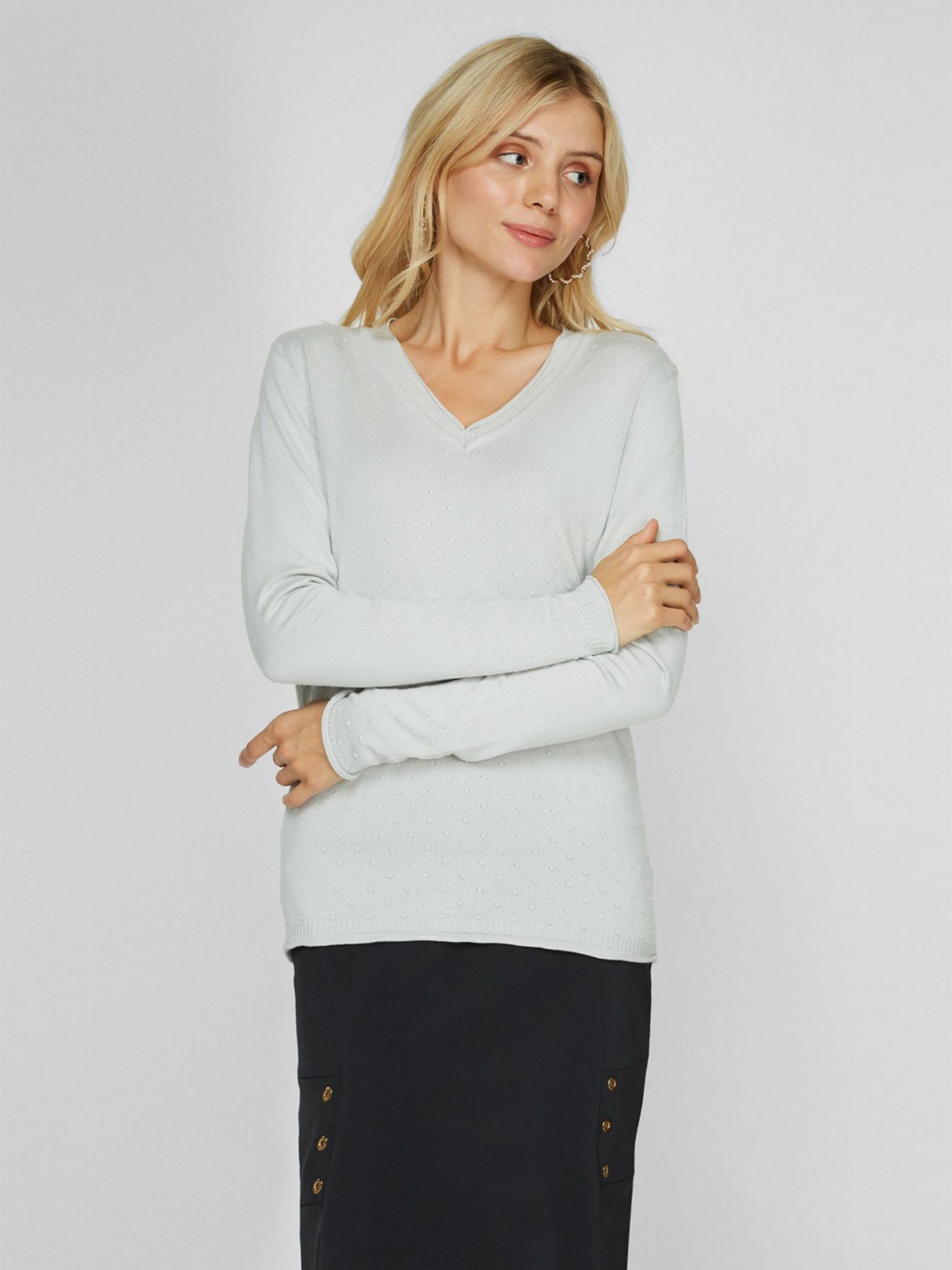 Джемпер Sassofono модель A191-SF-474113, СІРИЙ Фото