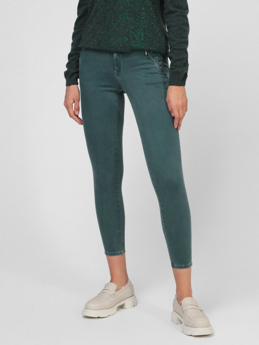 Брюки повседневные Sassofono модель A191-SF-321012, ЗЕЛЕНИЙ Фото