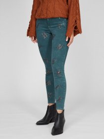 Повседневные штаны Sassofono модель A191-SF-321012, Насичено-зелений Фото