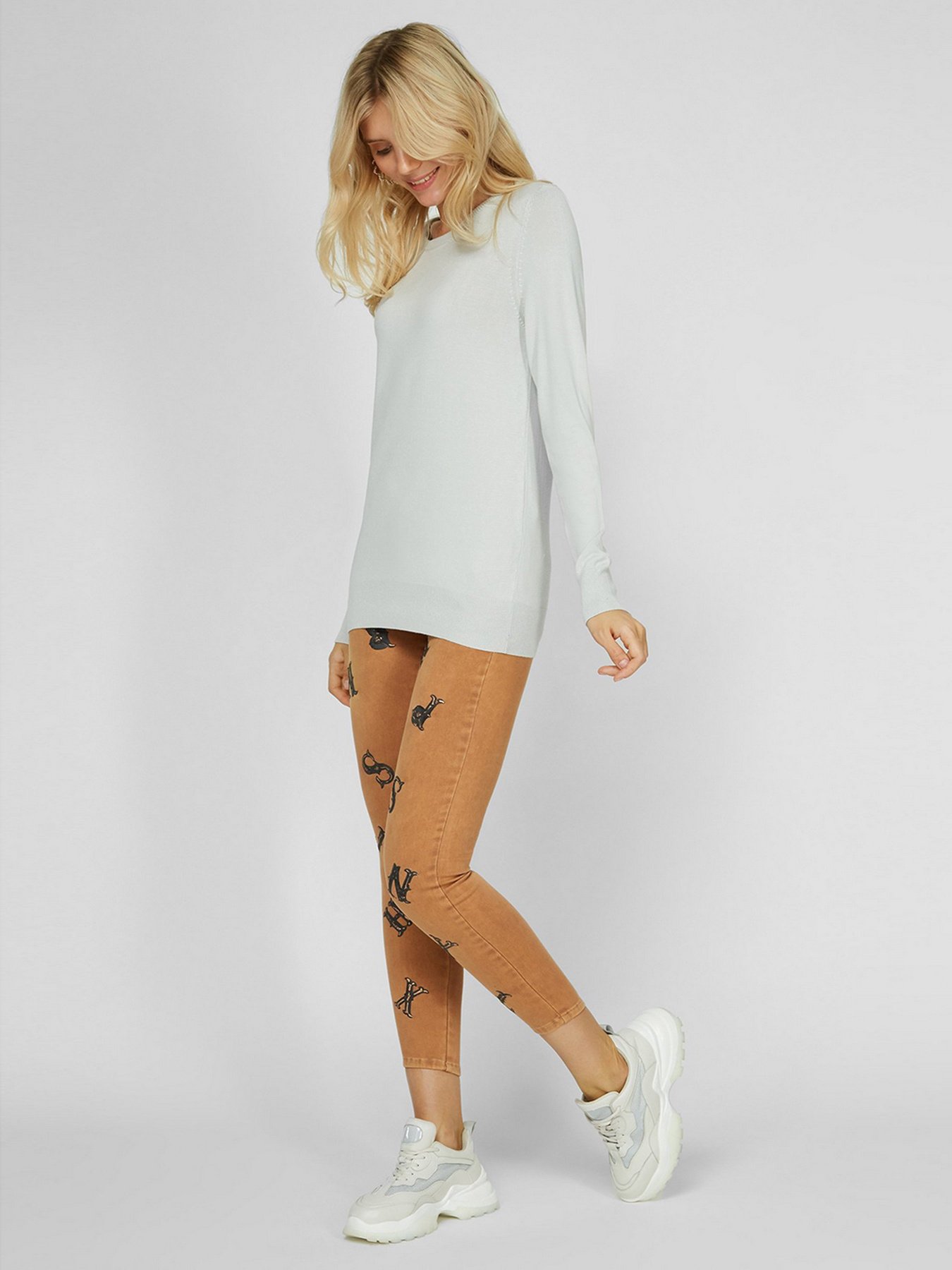 Скіні джинси Sassofono модель A191-SF-321012, Темно-бежевий Фото