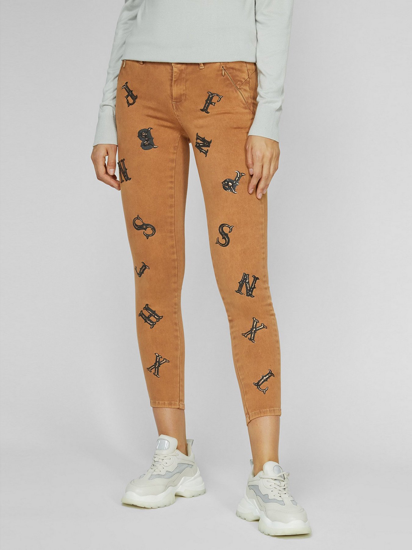 Скинни джинсы Sassofono модель A191-SF-321012, Темно-бежевий Фото