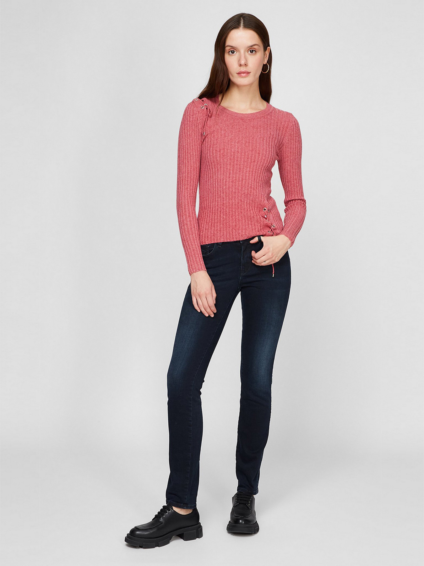 Джемпер Sassofono модель A191-SF-708111, Світло-гранатовий Фото