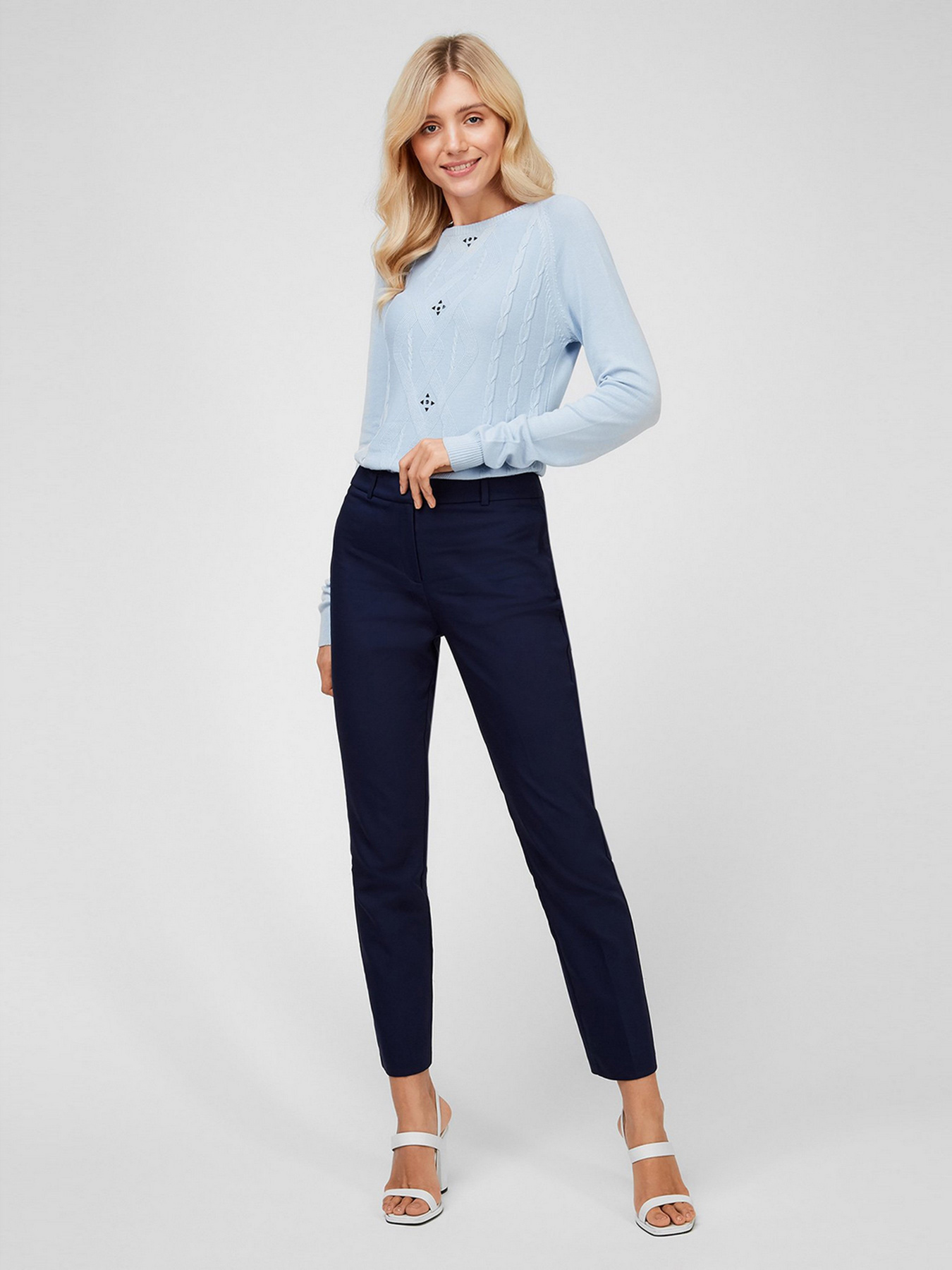 Брюки повседневные Sassofono модель A201-SC-200015, Синій Фото