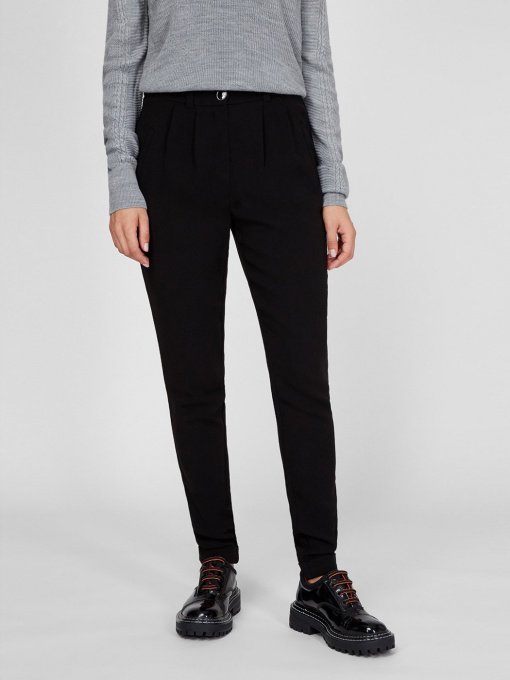 Повседневные штаны Sassofono модель A201-SF-13260, ЧОРНИЙ Фото