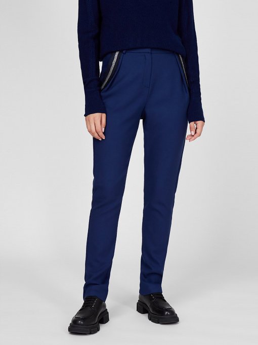 Повседневные штаны Sassofono модель A201-SF-293014, СИНІЙ Фото