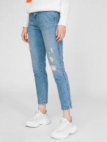 Повседневные штаны Sassofono модель A201-SF-60276, Блакитний Повседневные штаны Sassofono модель A201-SF-60276, Блакитний Фото