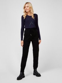 Повседневные штаны Sassofono модель A201-SF-727011, ЧОРНИЙ Фото