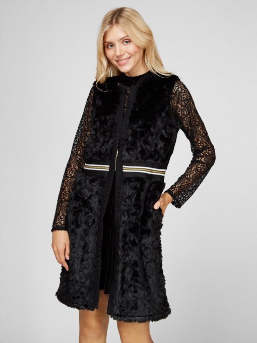 Утеплений жилет Sassofono модель A191-SF-377221, ЧОРНИЙ Фото