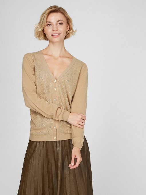 Кардиган Sassofono модель A191-SF-461282-2, Капучіно Фото