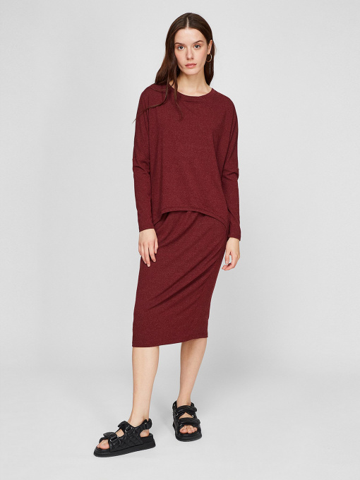 Повседневный костюм Sassofono модель A191-SF-137502, БОРДОВИЙ Фото