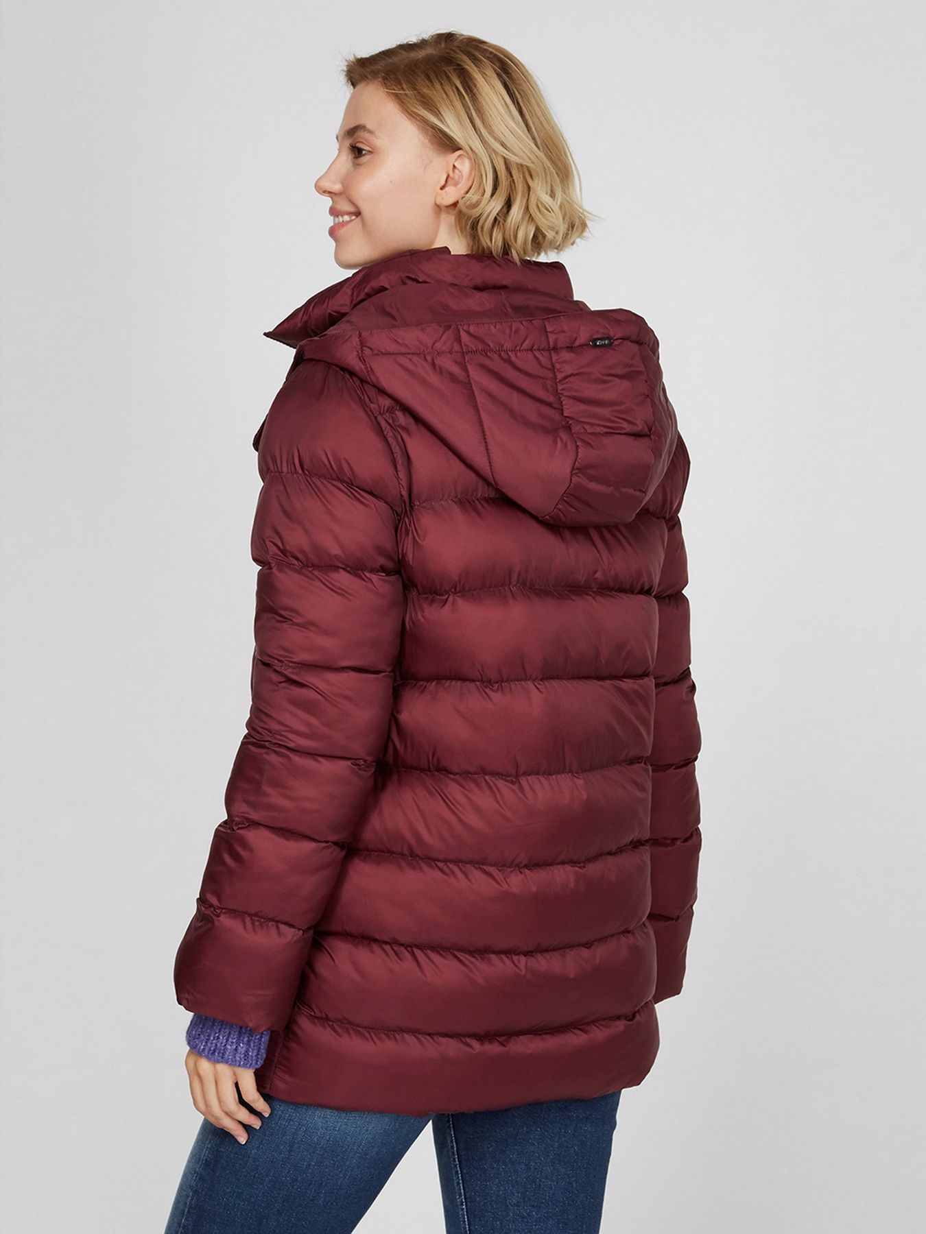 Пуховик Sassofono модель A201-SF-292301, Бордовий Фото