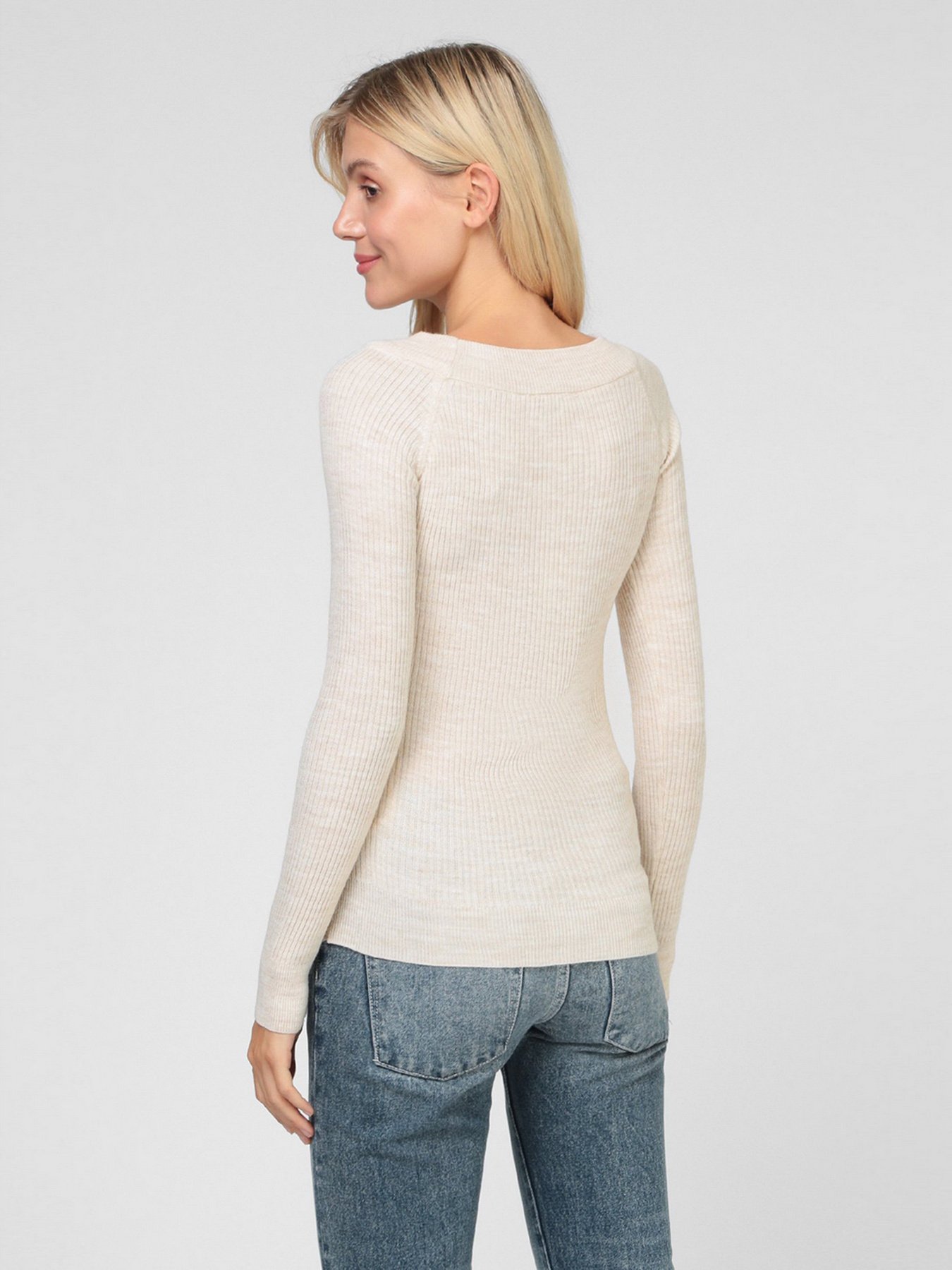 Свитер Sassofono модель A201-SC-1218X-1, БЕЖЕВИЙ Фото