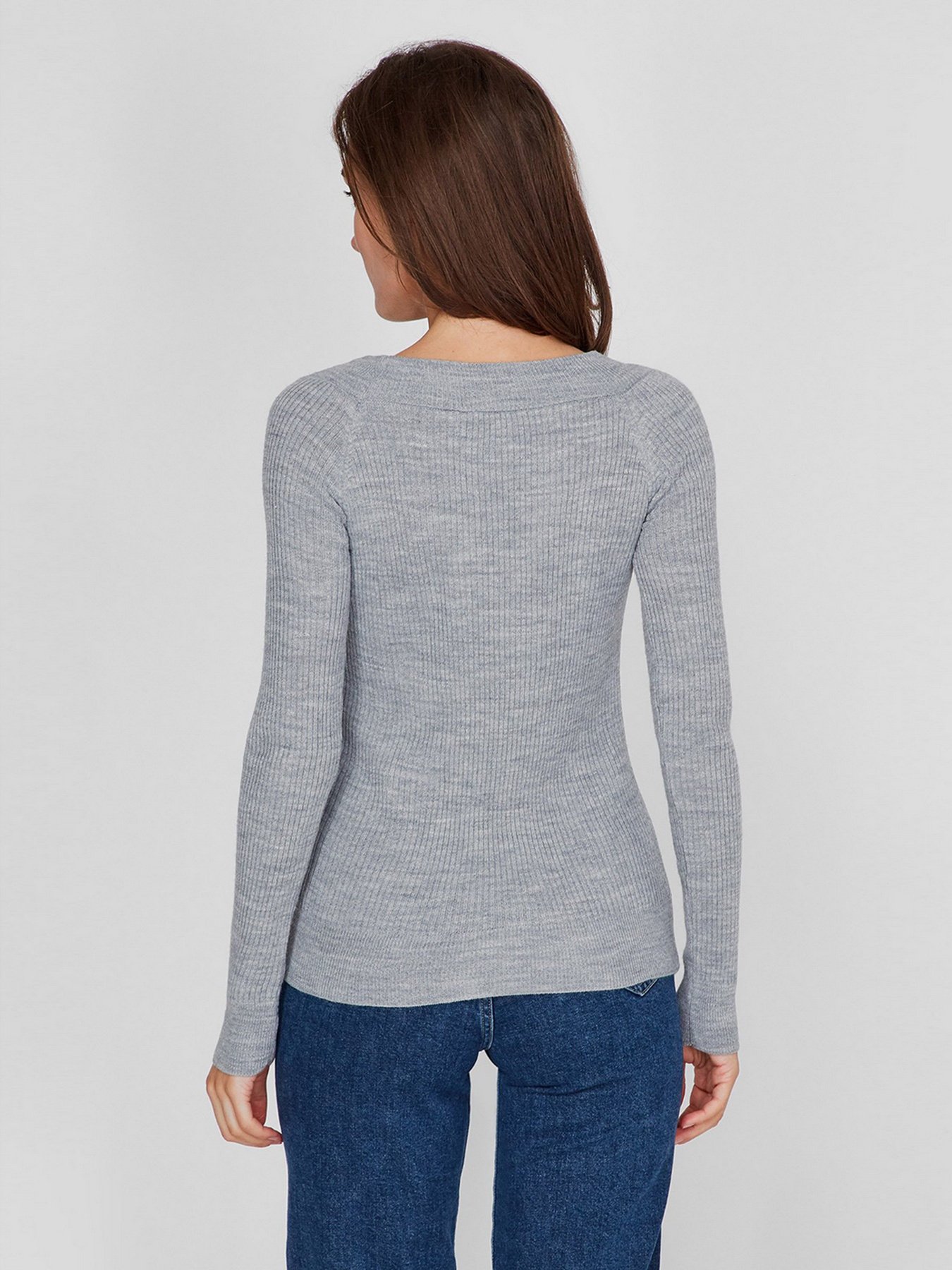 Джемпер Sassofono модель A201-SC-1218X-1, СІРИЙ Джемпер Sassofono модель A201-SC-1218X-1, СІРИЙ Фото