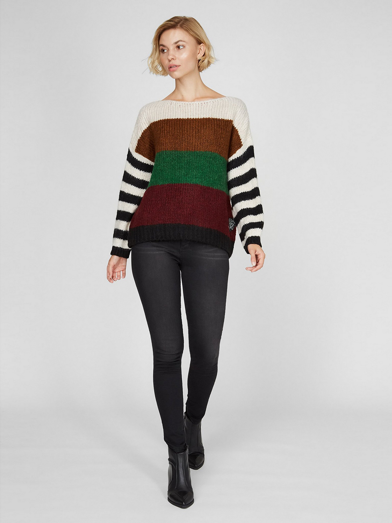 Свитер Sassofono модель A201-SC-1307, Бордовий Фото