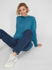 Свитер Sassofono модель A201-SC-1318, Бірюзовий Фото