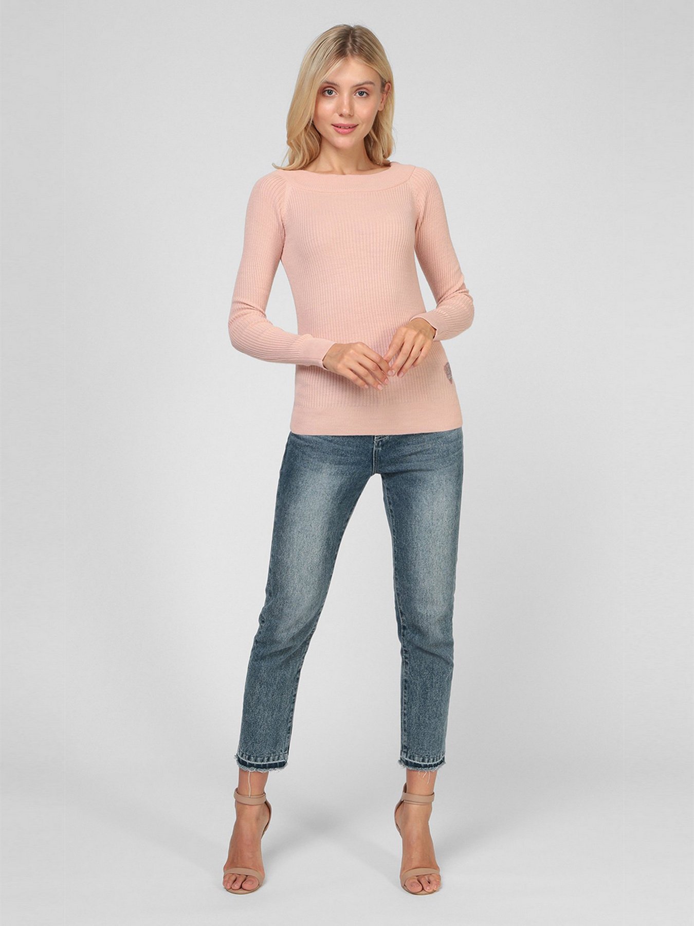 Джемпер Sassofono модель A201-SC-1218X-1, ПУДРОВИЙ Фото