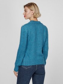 Свитер Sassofono модель A201-SC-1322, Бірюзовий Свитер Sassofono модель A201-SC-1322, Бірюзовий Фото