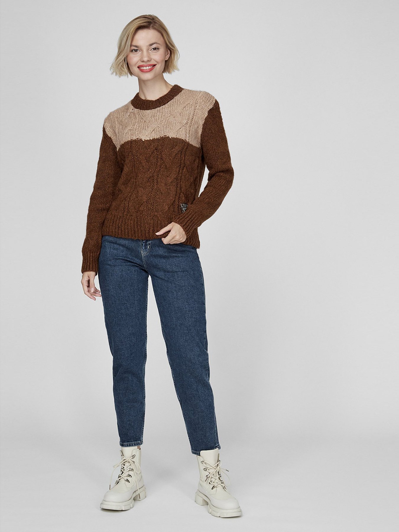 Свитер Sassofono модель A201-SC-1322, Кориця Фото