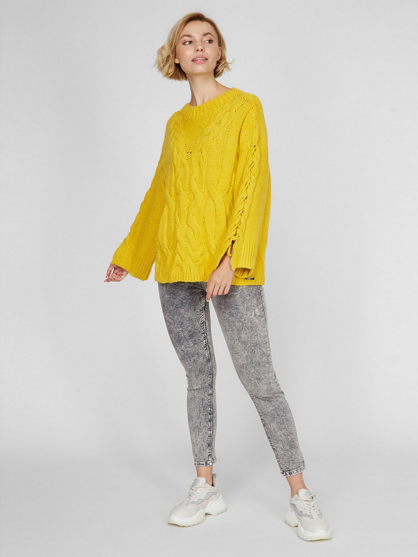 Свитер Sassofono модель A201-SC-1357, Гірчиця Фото