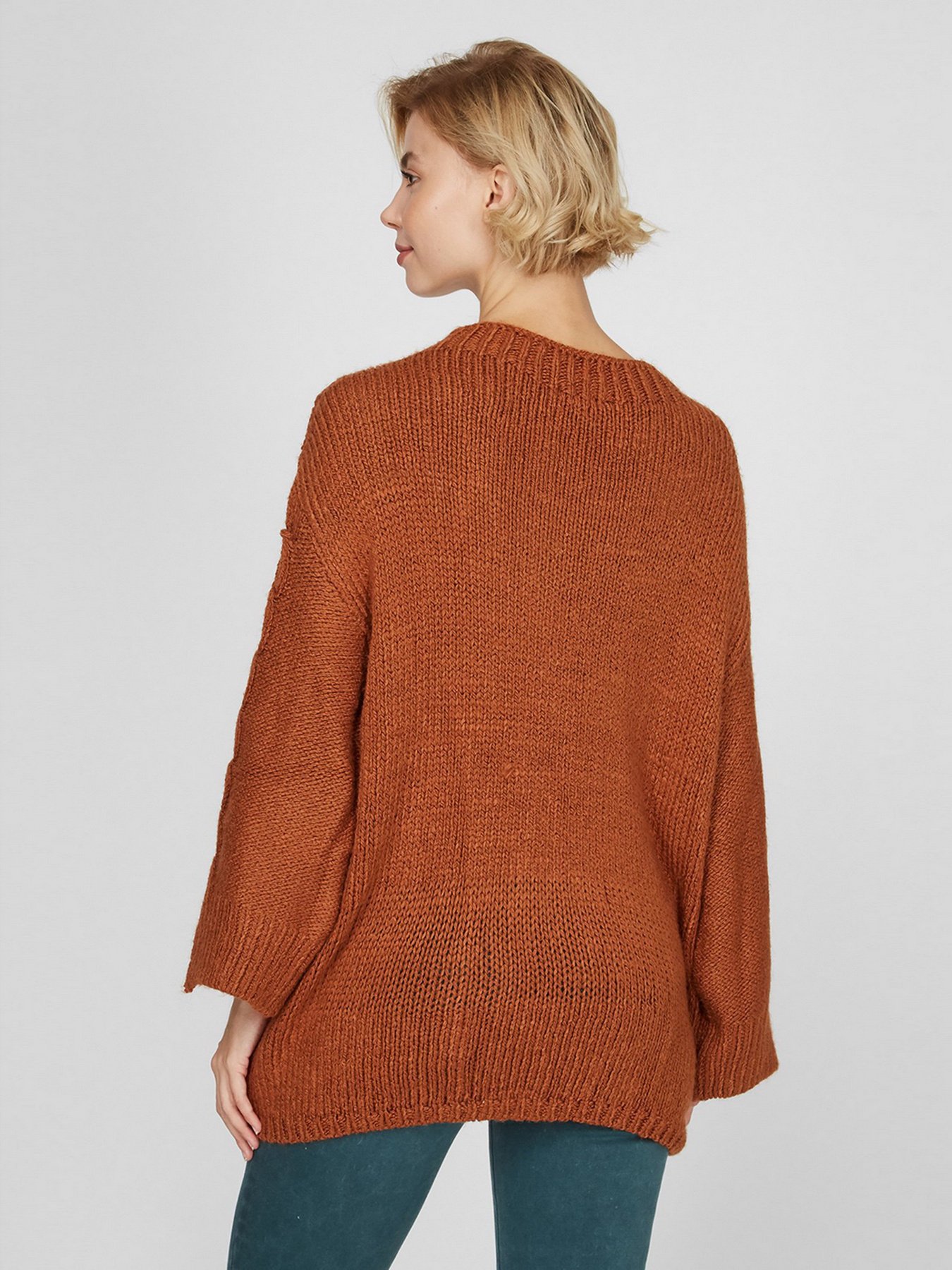 Свитер Sassofono модель A201-SC-1357, Камяний Свитер Sassofono модель A201-SC-1357, Камяний Фото