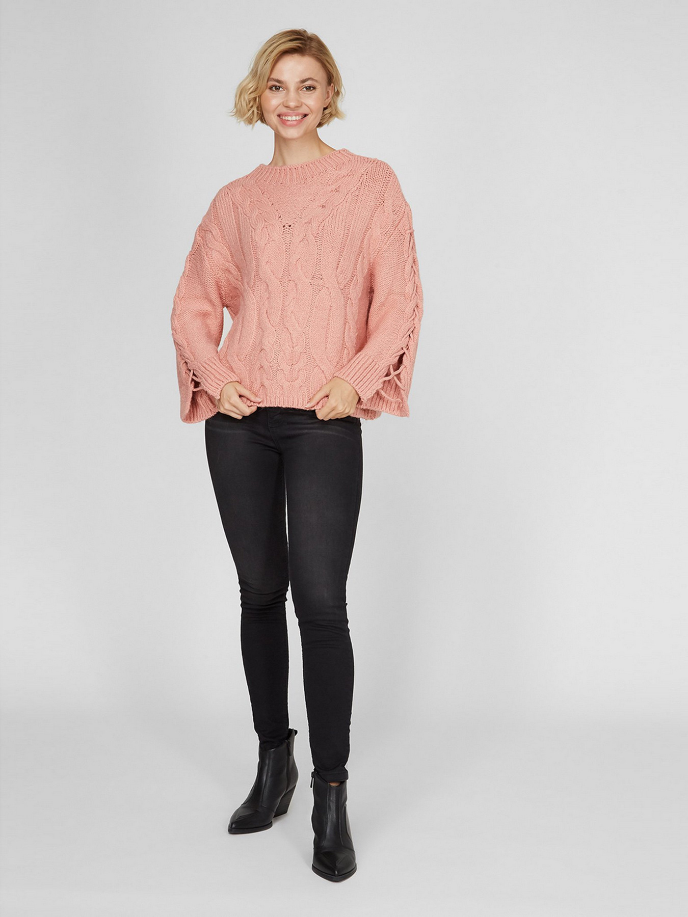 Свитер Sassofono модель A201-SC-1357, Пудра Фото